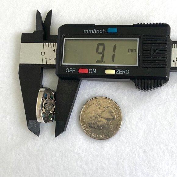 Premier Designs Sterling Silver 925 Simulated Turquoise Sodalite Band Ring 6.5 - Picture 13 of 16